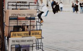 A newspaper stand