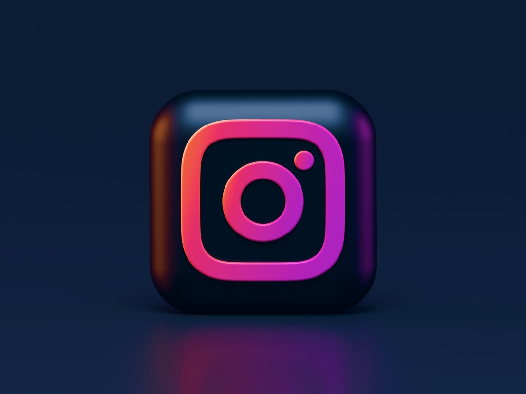 The instagram logo against a black background